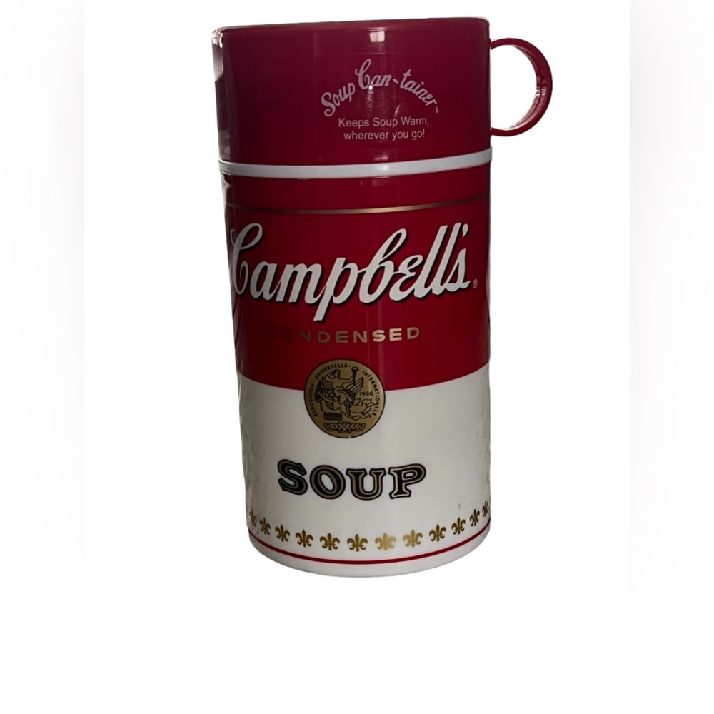 Vintage Campbell soup can-rained
